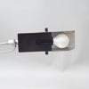 Lampe de bureau italienne en bois et aluminium Années 70
