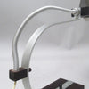 Lampe de bureau italienne en bois et aluminium Années 70
