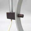 Lampe de bureau italienne en bois et aluminium Années 70