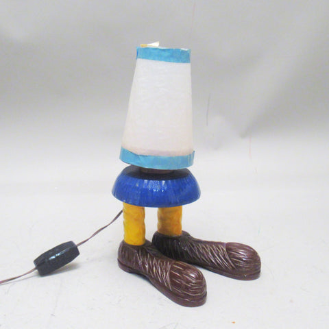 Lampe bonhomme en bois sculpté Années 60