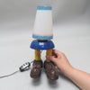 Lampe bonhomme en bois sculpté Années 60