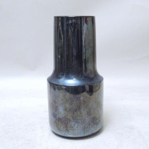 Vase cylindrique noir irisé Années 60