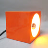 Lampe cube en céramique orange Années 70