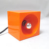 Lampe cube en céramique orange Années 70