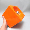 Lampe cube en céramique orange Années 70