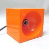 Lampe cube en céramique orange Années 70