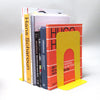 Paire de serre-livres jaunes