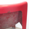 Quatre chaises en fibre de verre rouge années 70