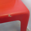Quatre chaises en fibre de verre rouge années 70