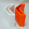 Paire de vases chevron orange et blanc Sezione Design Gabbianelli