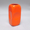 Vase rectangulaire orange Parravicini année 70