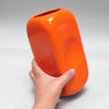 Vase rectangulaire orange Parravicini année 70