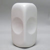 Vase rectangulaire blanc Parravicini année 70