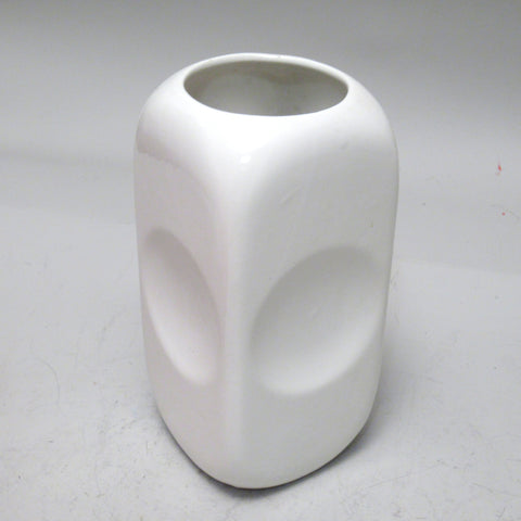 Vase rectangulaire blanc Parravicini année 70