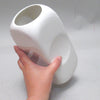 Vase rectangulaire blanc Parravicini année 70