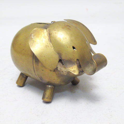 Tirelire éléphant en laiton