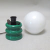 Lampe boule sur pied vert années 70