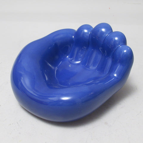 Vide-poche Main géante Pop bleue Annees 80