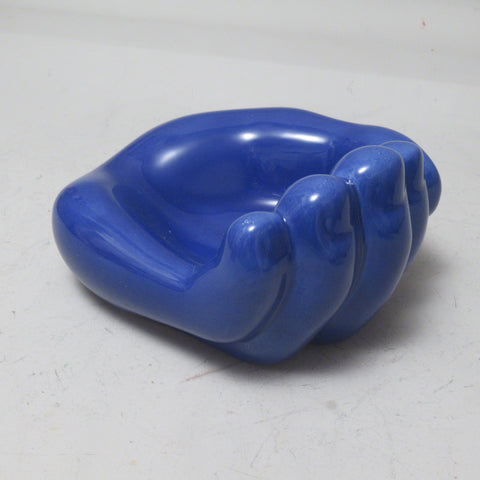 Vide-poche Main géante Pop bleue Annees 80