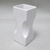 Vase rectangulaire blanc Parravicini année 70