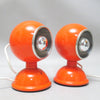 Paire de lampe boule orange Années 60