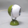 Lampe boule italienne blanc et kaki Années 70