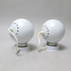 Paires d'appliques boules blanches Reggiani Années 60
