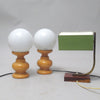 Lampe de bureau italienne en bois et métal Années 60