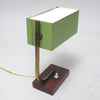Lampe de bureau italienne en bois et métal Années 60