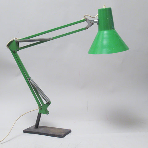 Lampe d’architecte verte Pileprodukter Landskrona Années 70
