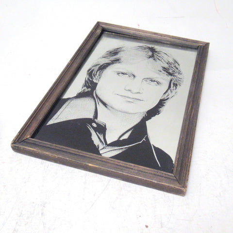 Miroir sérigraphié Claude François Années 70