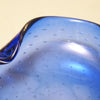 Cendrier en verre bleu Bullicante Murano Carlo Scarpa  Venini Années 60/70