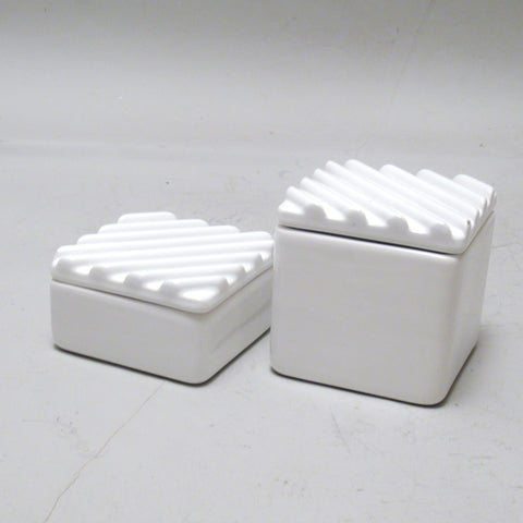 Deux boîtes en céramique Pino Spagnolo Sicart