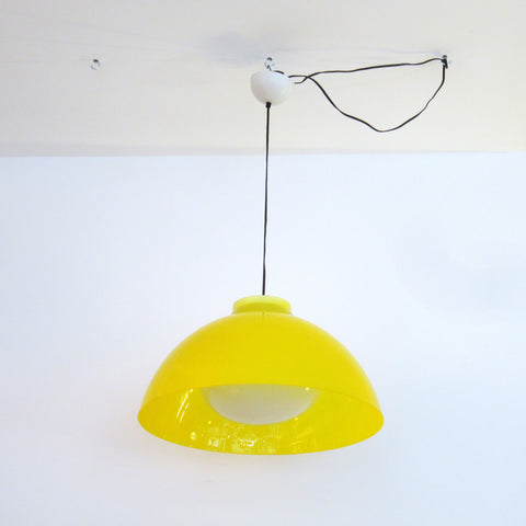 Suspension KD6 jaune Castiglioni Kartell