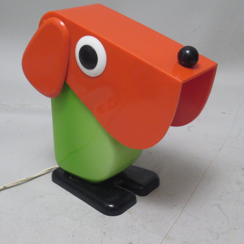 Lampe chien vert et orange Fernando Cassetta Tacman