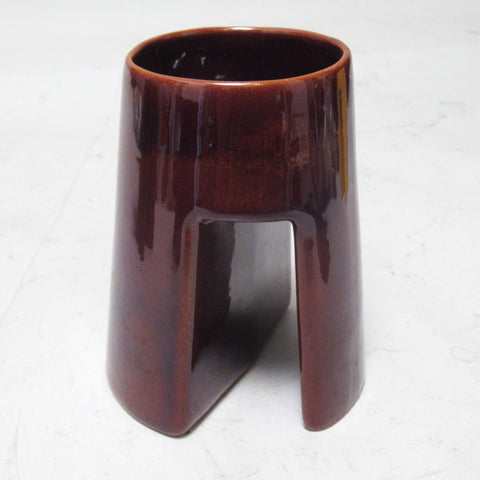 Petit vase moderniste brun Années 70