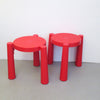 Tabouret Stooble rouge Anna Castelli Ferrieri Kartell