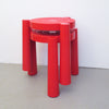 Tabouret Stooble rouge Anna Castelli Ferrieri Kartell