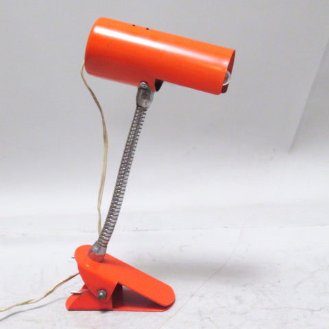 Lampe à pince vintage orange Années 70