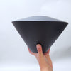 Vase UFO ceramique noir Claude Dumas Années 80