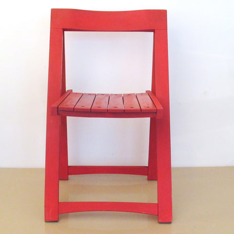 Chaise pliante rouge Aldo Jacober