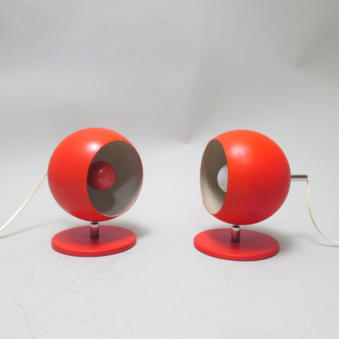 Paire de lampes boules rouges Koch & Lowi OMI