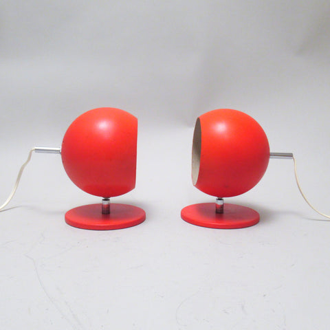 Paire de lampes boules rouges Koch & Lowi OMI