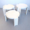 Set de Trois tables gignogne Giotto Stoppino Kartell Années 70