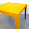 Table fibre de verre jaune Kostka Années 70