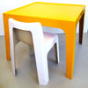 Table fibre de verre jaune Kostka Années 70