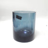 Vase cylindrique en verre bleu fumé Italie Années 70
