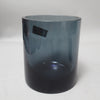Vase cylindrique en verre bleu fumé Italie Années 70