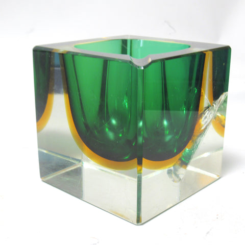 Cendrier en verre Sommerso Murano Années 60