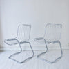 Quatre chaises chromées Gastone Rinaldi